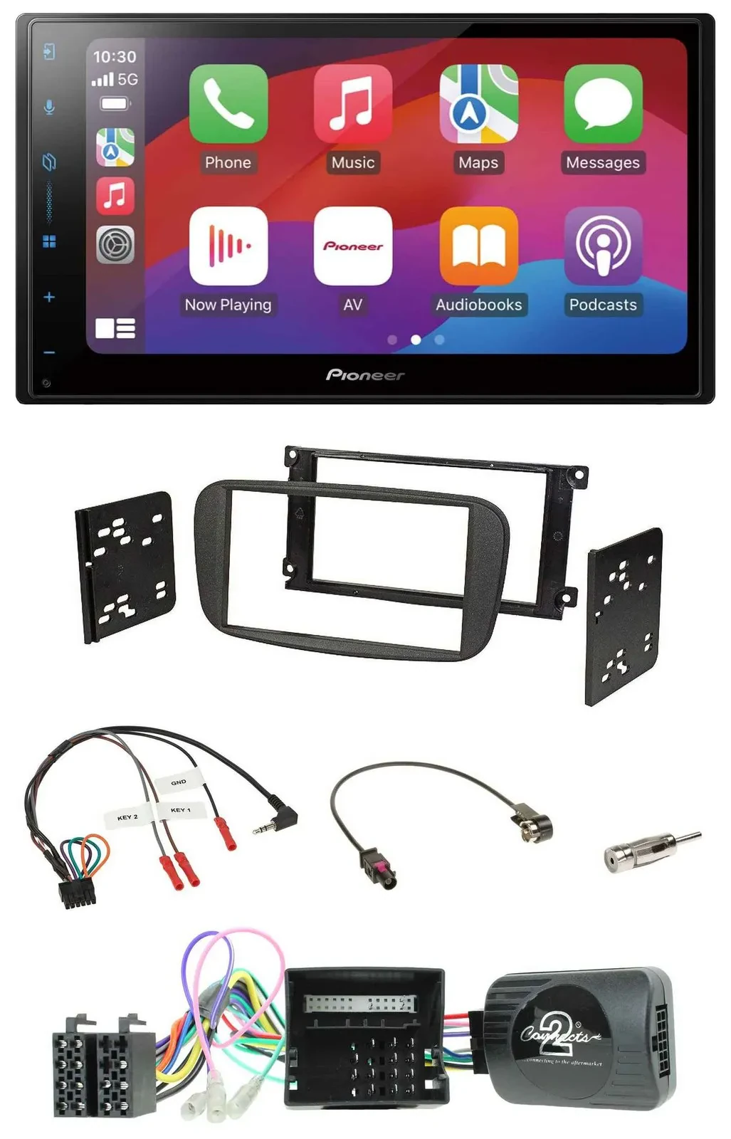 Pioneer DAB USB Lenkrad Bluetooth 2DIN Autoradio für Ford S-Max Mondeo Can-Bus 0
