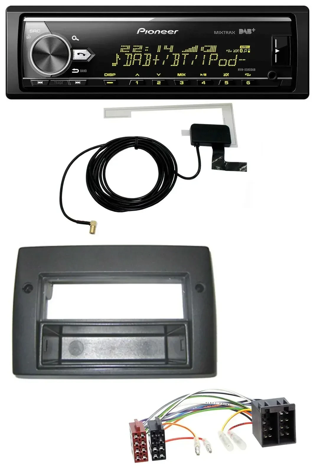 Автомагнитола Pioneer Bluetooth, DAB, USB, MP3 для Fiat Stilo (192) 2001–2008