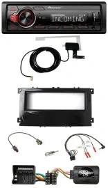 Автомагнитола для Ford Mondeo 2007–2014, S-Max Pioneer CD/DAB/USB/MP3, поддержка кнопок на руле, цвет piano black