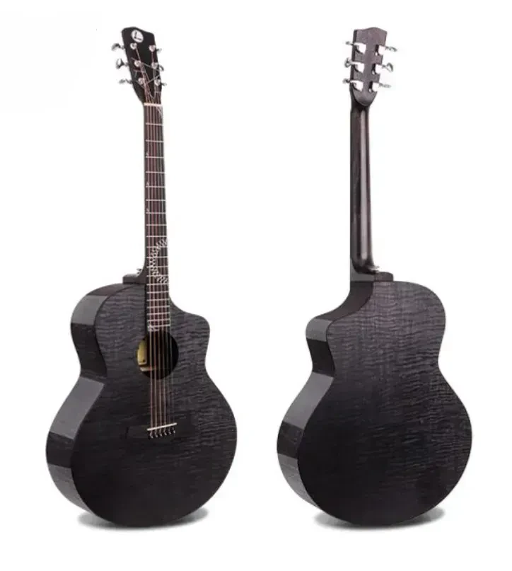 Электроакустическая гитара Luxars R2-M-EQ с вырезом, черная