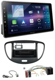 Автомагнитола для Hyundai i10 (2008–2013) Pioneer Bluetooth, USB, DAB, MP3 черная