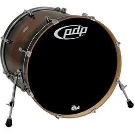 Бас-барабан PDP by DW Concept Exotic Series Bass Drum Walnut Charcoal Burst 22x18