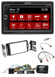 Blaupunkt 2DIN USB DAB Lenkrad Bluetooth TMC Navigation für Jeep Grand Cherokee
