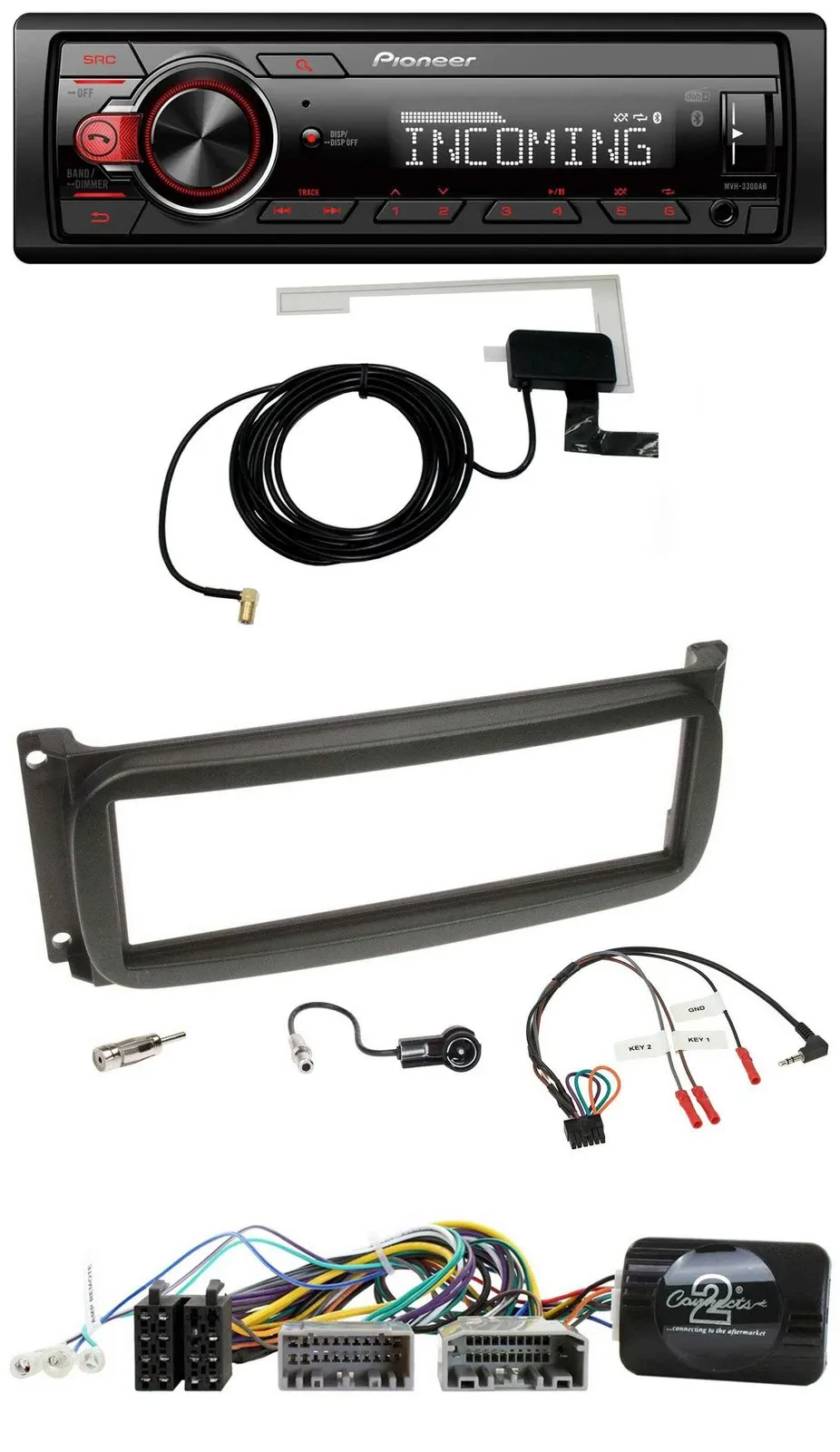 Автомагнитола для Chrysler/Dodge RAM (с 2002) Pioneer USB, DAB, Bluetooth, поддержка кнопок на руле