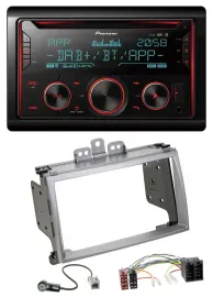 Pioneer 2DIN DAB MP3 Bluetooth USB CD Autoradio für Hyundai i20 2009-2012 silber