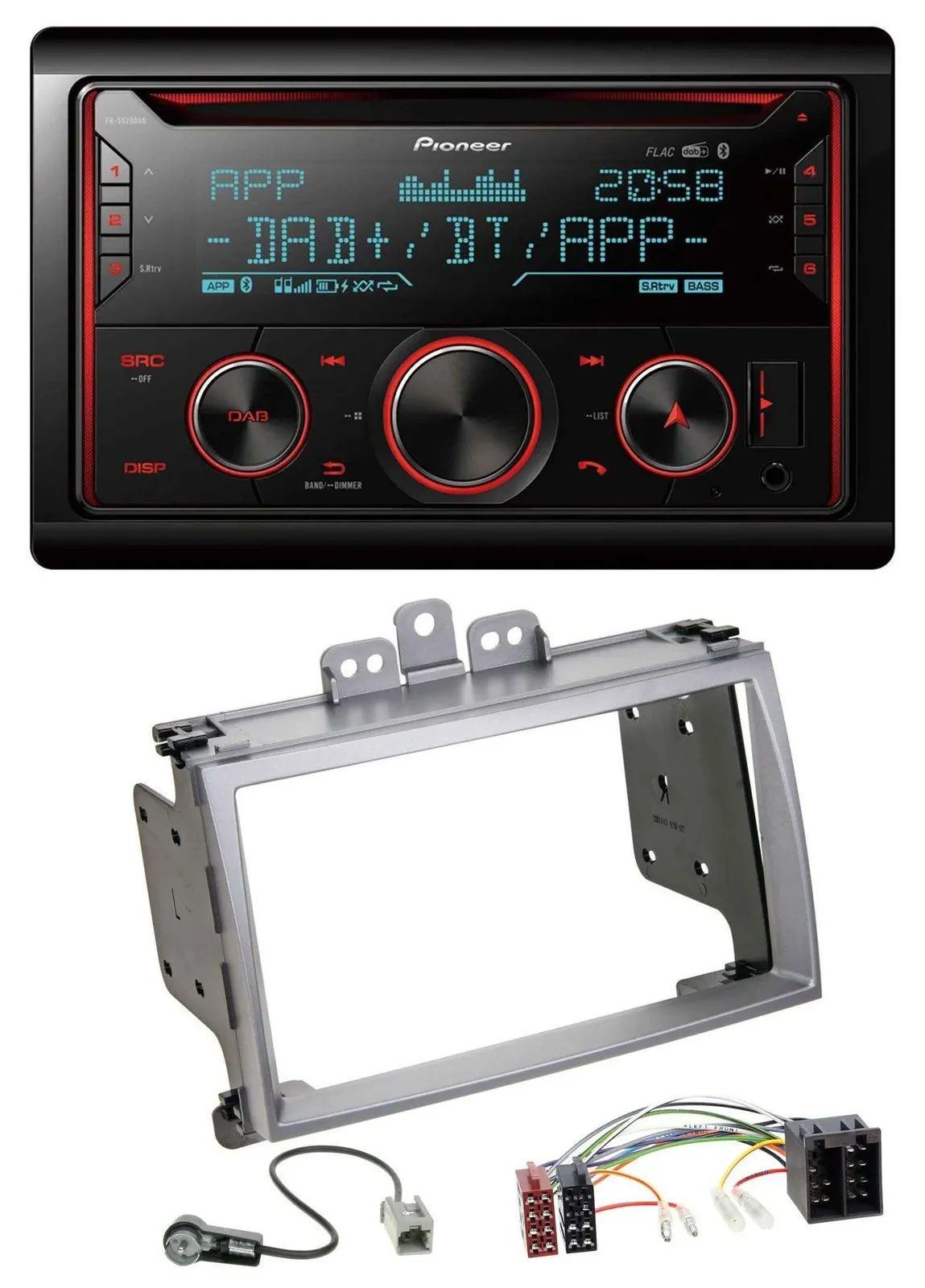 Pioneer 2DIN DAB MP3 Bluetooth USB CD Autoradio für Hyundai i20 2009-2012 silber