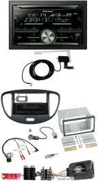Автомагнитола Pioneer 2DIN CD USB Bluetooth DAB для Hyundai i10 (2009–2013) с поддержкой кнопок на руле