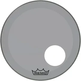 Remo Powerstroke P3 Colortone Smoke Resonant Bass Drum Head 5" Offset Hole 20"
