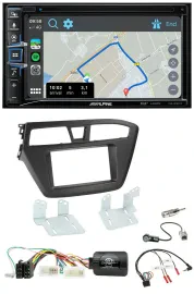 Автомагнитола для Hyundai i20 (с 2015) Alpine 2DIN, DAB, TMC, Bluetooth, USB, навигация, поддержка кнопок на руле