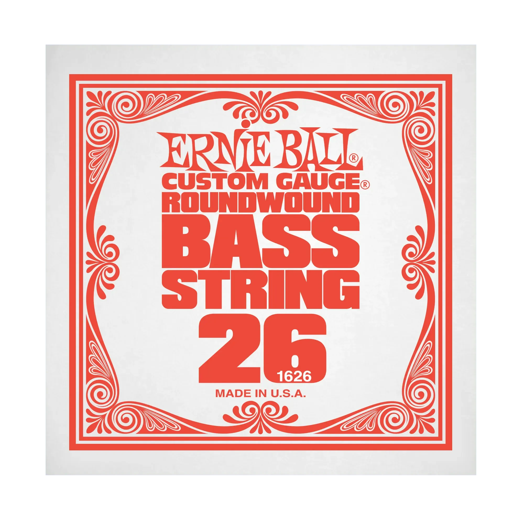 Струна для бас-гитары Ernie Ball P01626, сталь никелированная, круглая оплетка, калибр 26