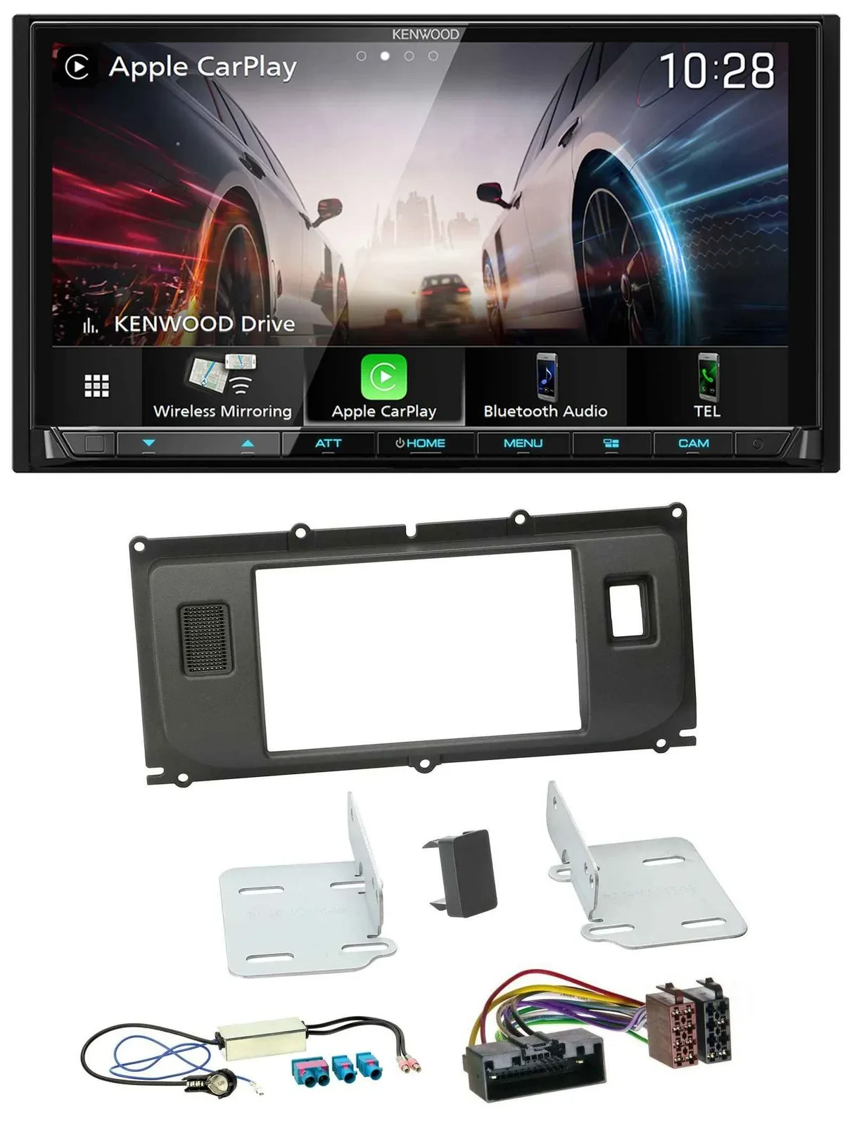 Kenwood MP3 2DIN USB DAB Bluetooth Autoradio für Land Rover Evoque Blindstopfen