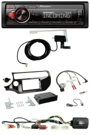 Pioneer USB Lenkrad DAB Bluetooth Autoradio für Kia Rio UB ab 03/2015 piano schw