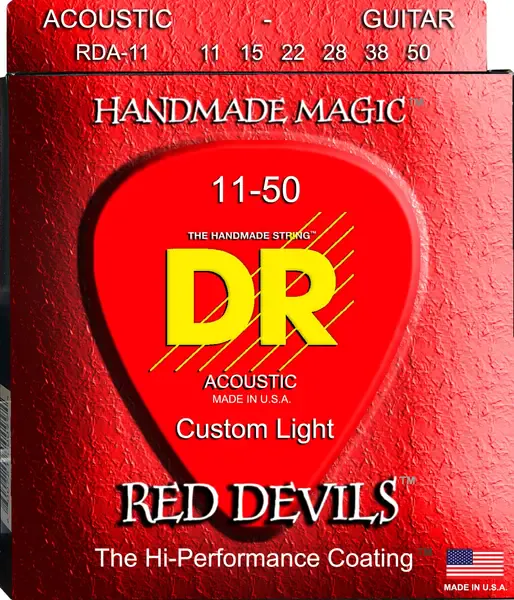 Струны для акустической гитары DR Strings RED DEVILS DR RDA-11, 11 - 50