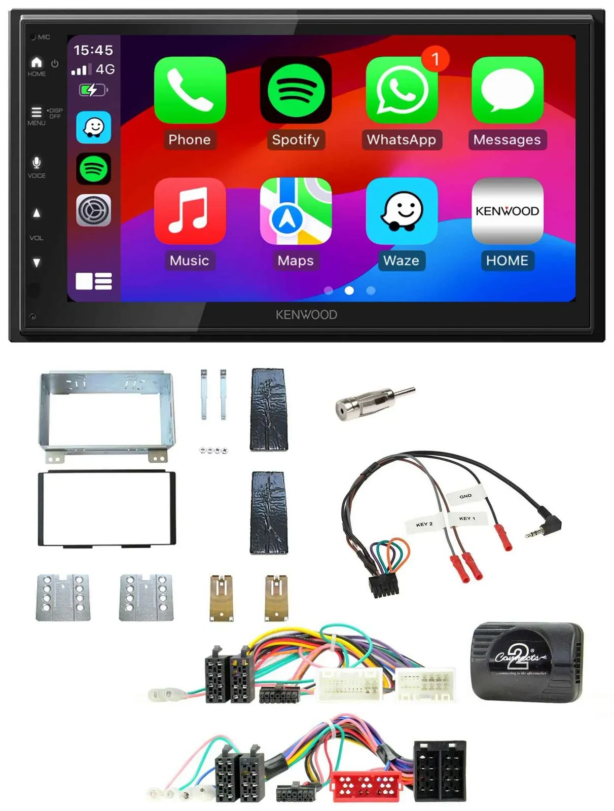 Kenwood Lenkrad USB DAB 2DIN Bluetooth Autoradio für KIA Carnival II VQ 2006-201