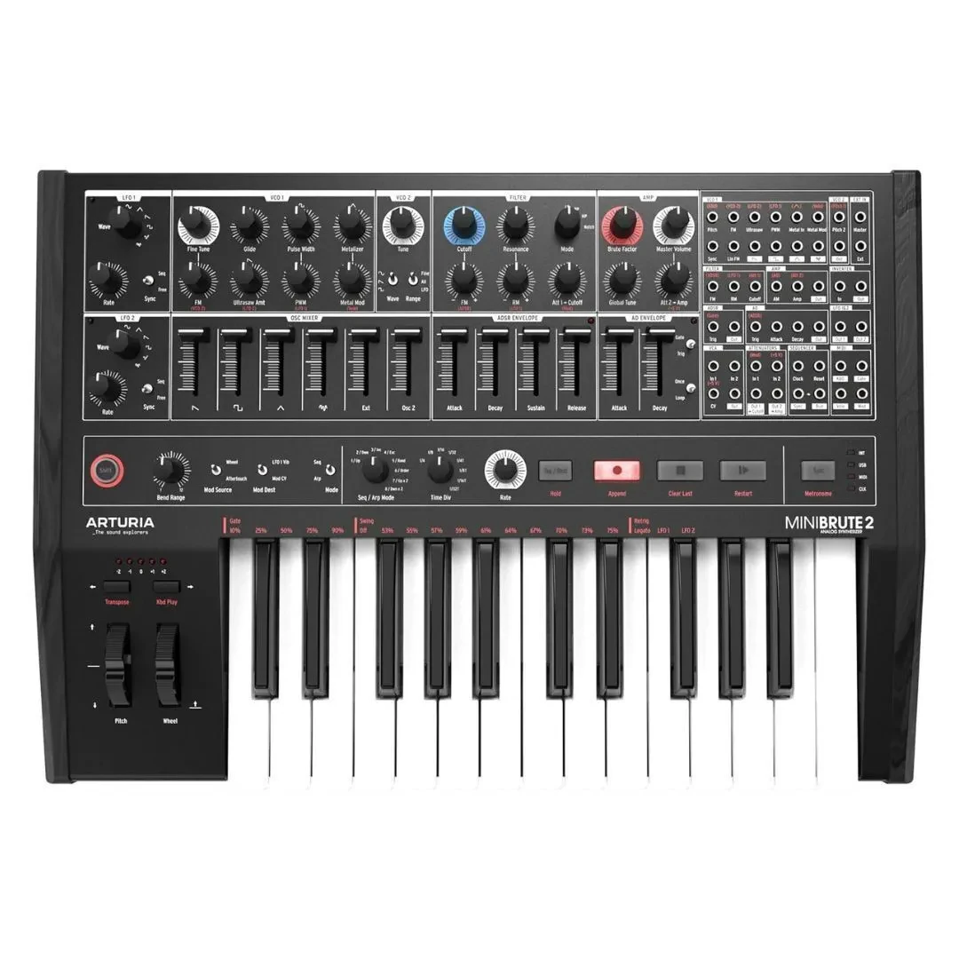 Б/У Синтезатор Arturia MiniBrute 2 аналоговый, полумодульный, со степ‑секвенсором, черный