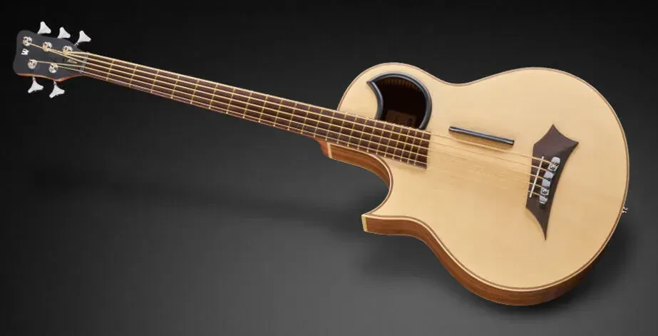 Б/У Акустическая бас-гитара WARWICK Alien леворукая, 5-струнная, натуральный прозрачный сатин