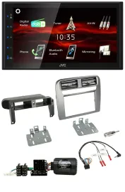JVC USB Bluetooth Lenkrad DAB 2DIN Autoradio für Fiat Grande Punto anthrazit met