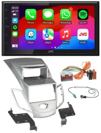 JVC Bluetooth USB MP3 2DIN DAB Autoradio für Ford Fiesta 2008-2010 Display silbe