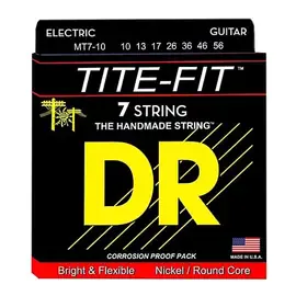 Струны для 7-струнной электрогитары DR Strings MT7-10 Tite-Fit 10-56