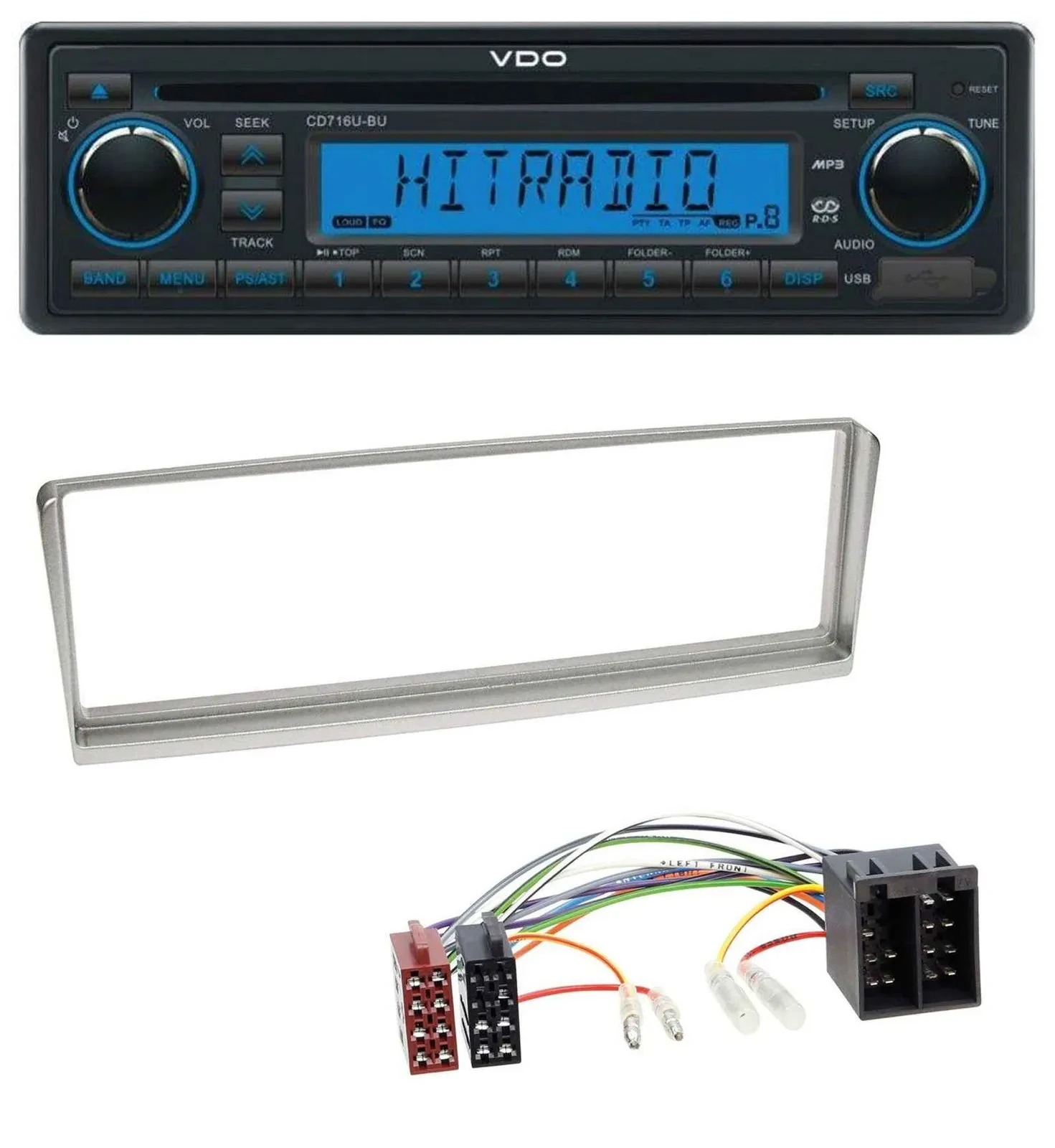 VDO AUX MP3 1DIN CD USB Autoradio für Alfa Romeo 156 (2001-2003)