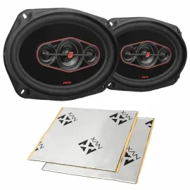Cerwin Vega H7694 6x9" 4-Way Coaxial Car Speakers + Sound Damping