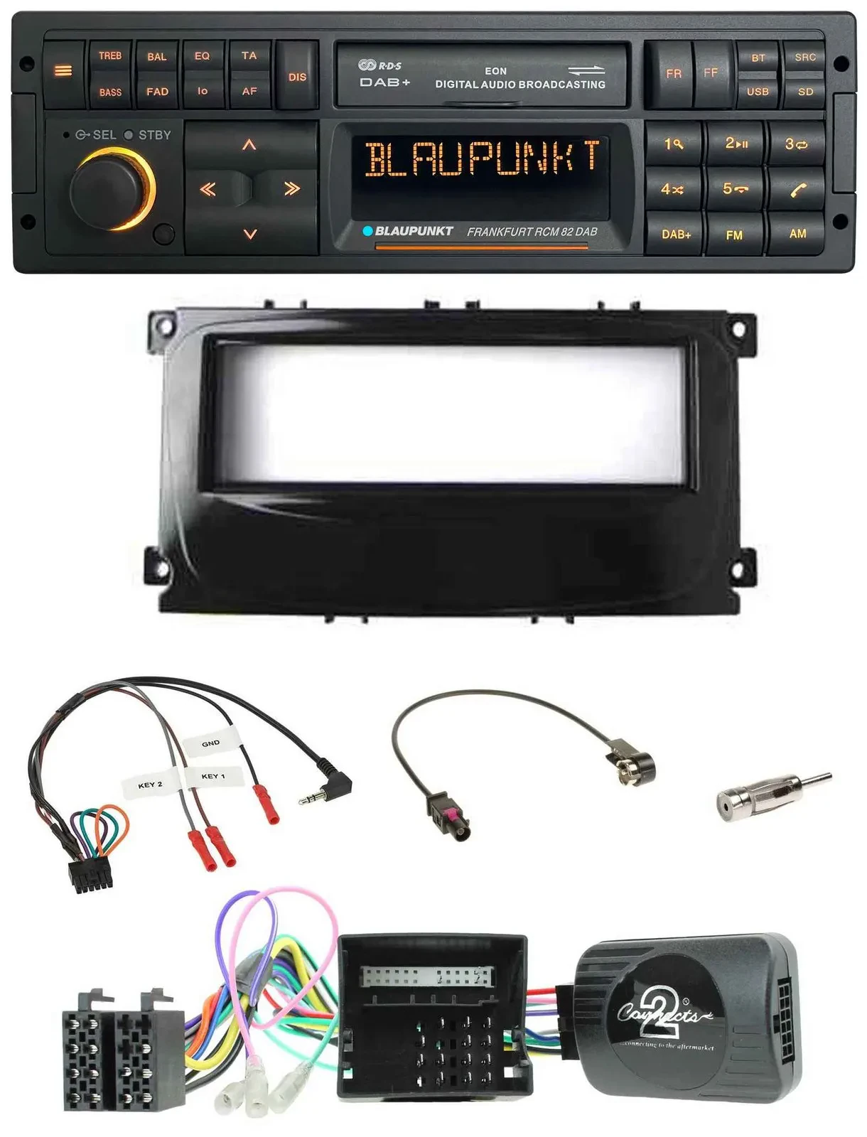 Blaupunkt USB DAB SD Lenkrad Bluetooth Autoradio für Ford Galaxy Focus C-Max Can