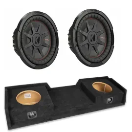 NVX VE-GM-SLVECG1-D10S Dual 10" Sealed Enclosure with Two CWRT104 Subwoofer