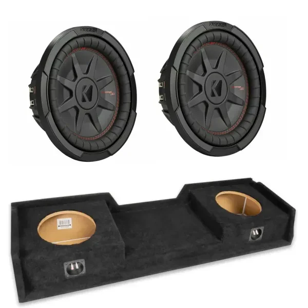 NVX VE-GM-SLVECG1-D10S Dual 10" Sealed Enclosure with Two CWRT104 Subwoofer