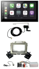 Автомагнитола Pioneer 2DIN Bluetooth DAB USB для Kia Sportage (2010–2015) с поддержкой управления на руле