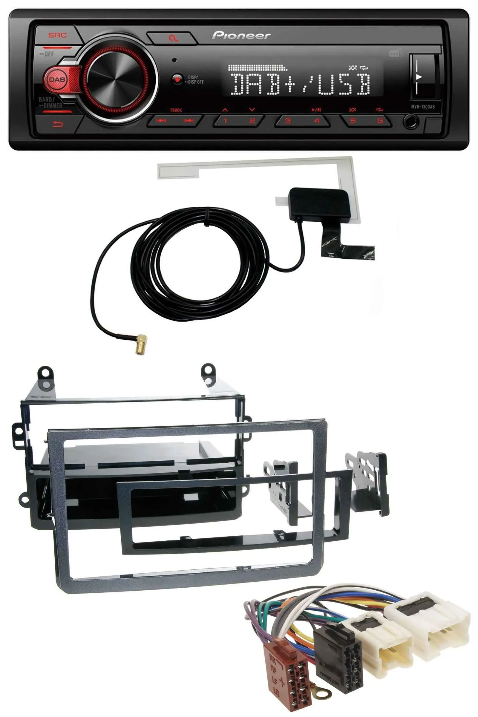 Автомагнитола для Nissan 350Z Pioneer 1-DIN, MP3, DAB, USB, AUX