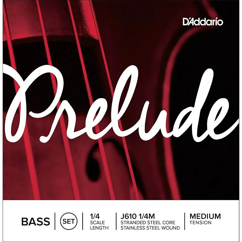 Струны для контрабаса D'Addario Prelude J610 1/4M 1/4 Size (набор, 4 шт.)