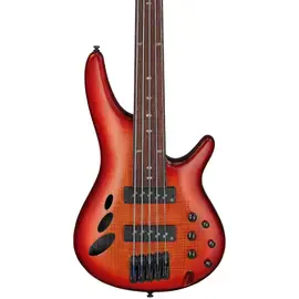 Бас-гитара Ibanez SRD905 Fretless 5-String Electric Bass, Panga Panga FB, Brown Topaz Burst