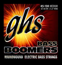 GHS 5M-DYB Boomers Medium Nickel 5-String Bass Strings, 45-130