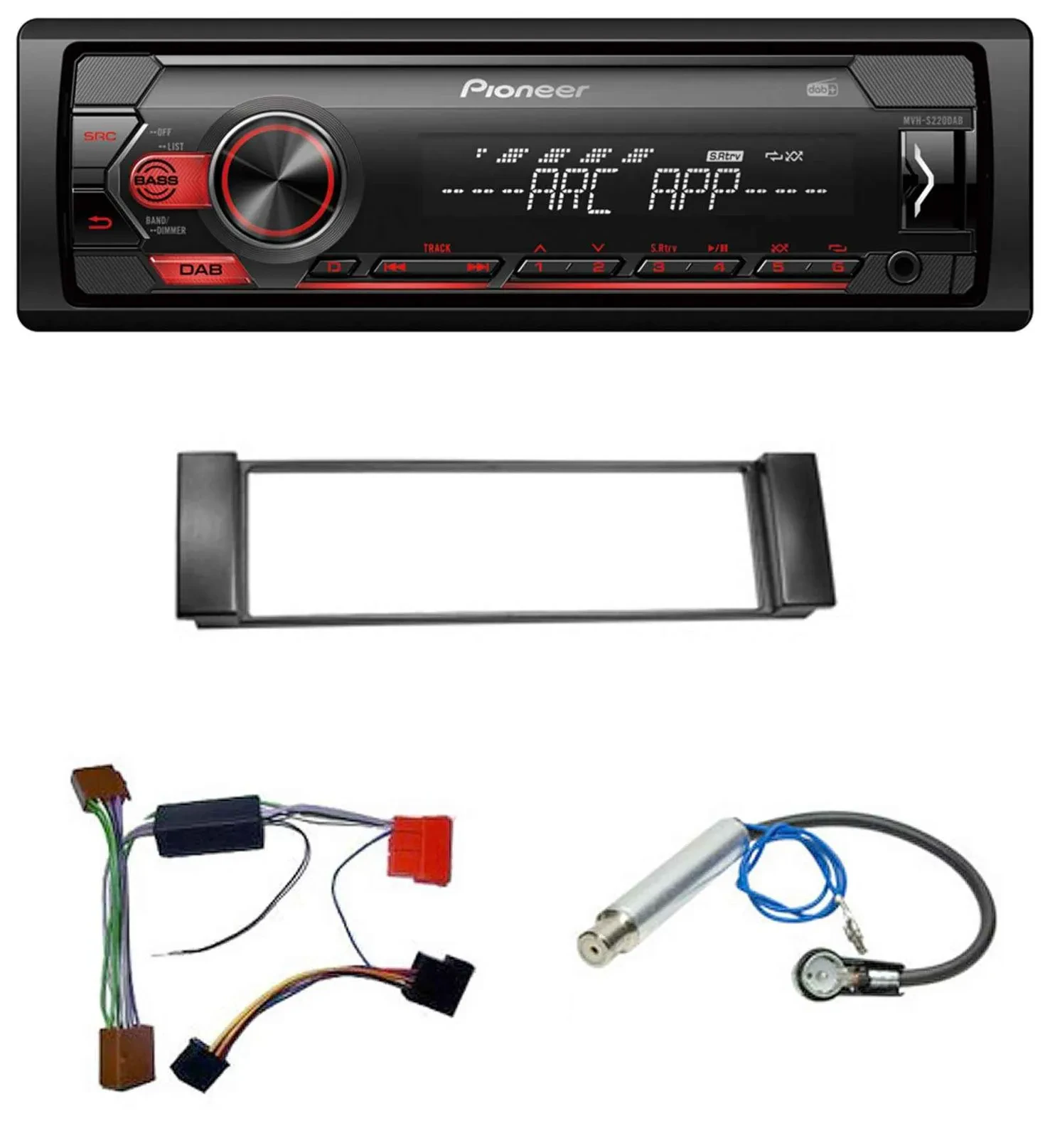 Pioneer DAB 1DIN MP3 AUX USB Autoradio für Audi A3 8L 00-03 A6 C5 00-04 Aktivsys