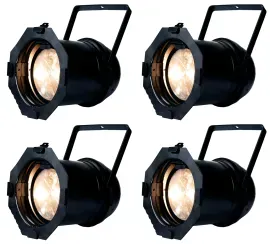 (4) American DJ ADJ PAR Z100 3k 100W Warm White COB LED DMX Par Can Stage Lights
