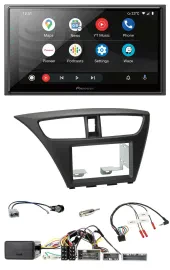 Pioneer USB 2DIN DAB Lenkrad Bluetooth Autoradio für Honda Civic ab 12 schwarz