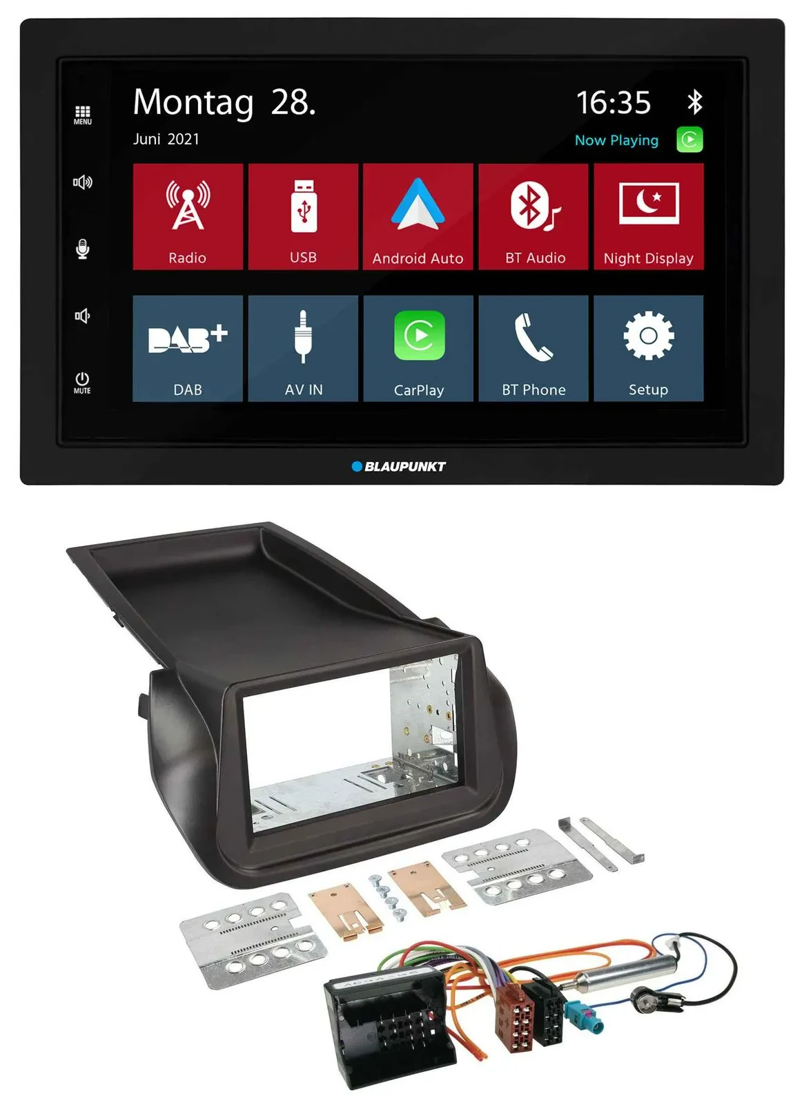 Автомагнитола Blaupunkt 2DIN Bluetooth DAB USB MP3 для Citroen Nemo, Peugeot Bipper