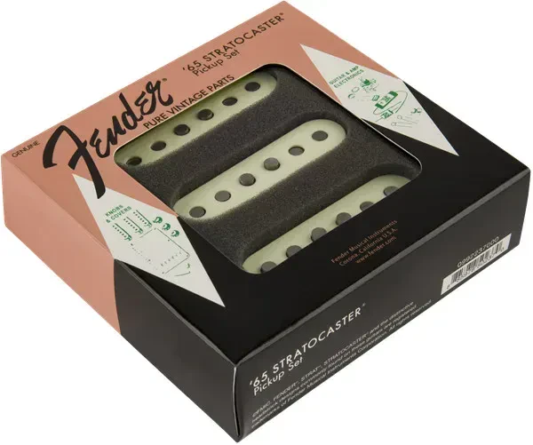 Fender Pure Vintage '65 Strat Pickup Set, Vintage White (3) Model #0992237000