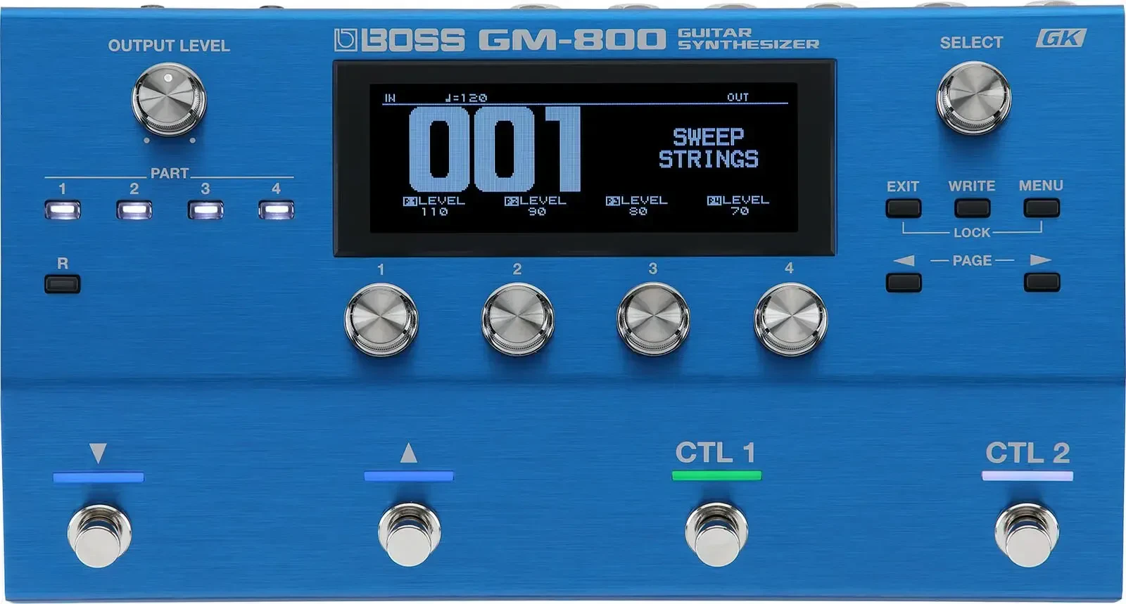 Синтезатор для электрогитары Boss GM-800 Guitar Synthesizer Pedal w/Power Supply