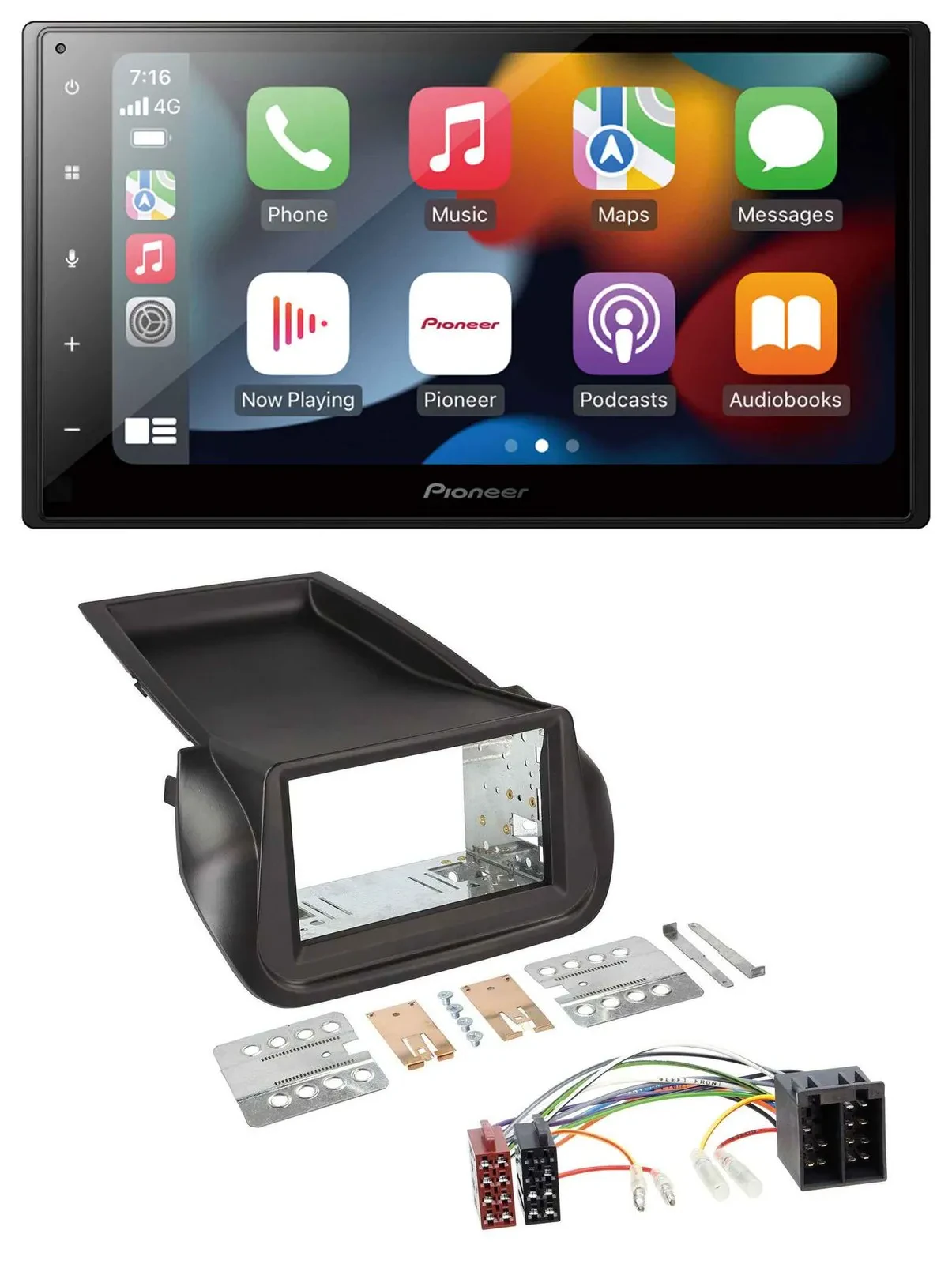 Pioneer DAB Bluetooth 2DIN USB MP3 Autoradio für Citroen Nemo Fiat Fiorino Peuge