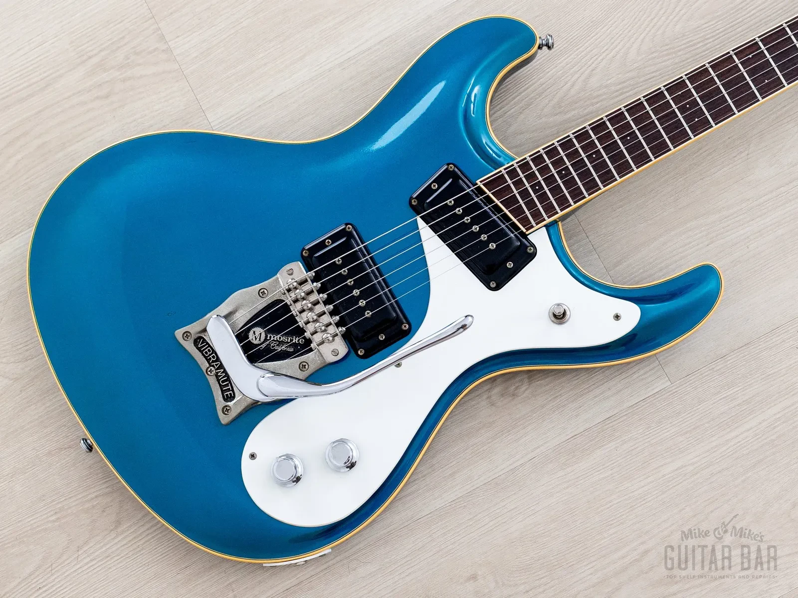 1996 Mosrite Ventures Model '63 Vintage Reissue Sidejack w/ Vibramute & Case