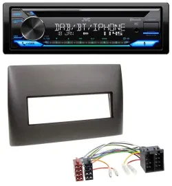 JVC Bluetooth MP3 USB DAB CD Autoradio für Fiat Stilo (192, 2001-2008)