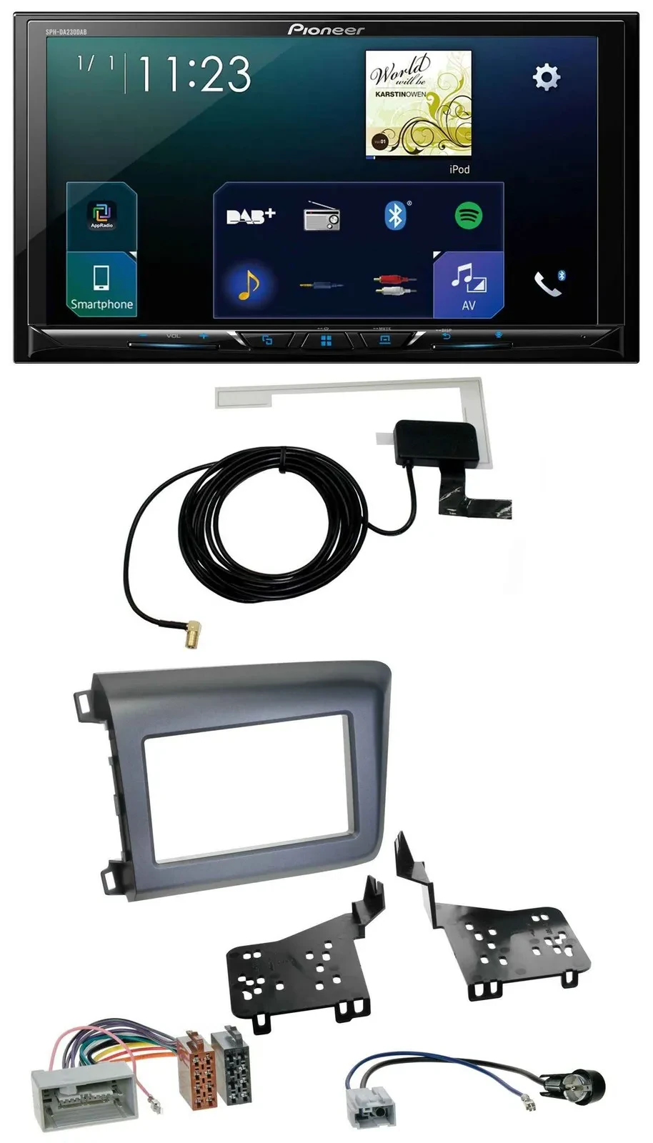 Pioneer 2DIN DAB USB MP3 Bluetooth Autoradio für Honda Civic US Modelle 2012-201