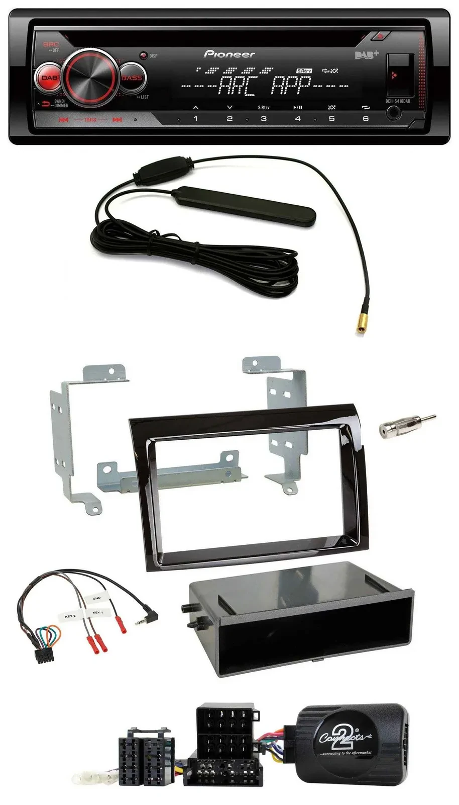 Pioneer CD USB Lenkrad DAB MP3 Autoradio für Fiat Ducato 2006-2008 piano