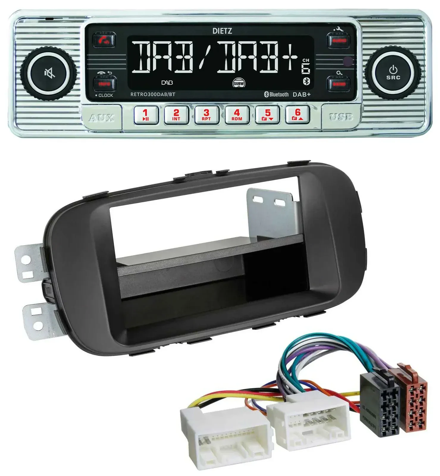 Автомагнитола Dietz Bluetooth, MP3, DAB, USB для Kia Soul (PS, с 2014), черный