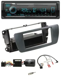 Kenwood Bluetooth Lenkrad DAB USB Autoradio für Seat Ibiza azabacheschwarz