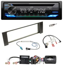 JVC Bluetooth Lenkrad USB DAB CD Autoradio für Audi A4 00-04 B6 Quadlock Fakra