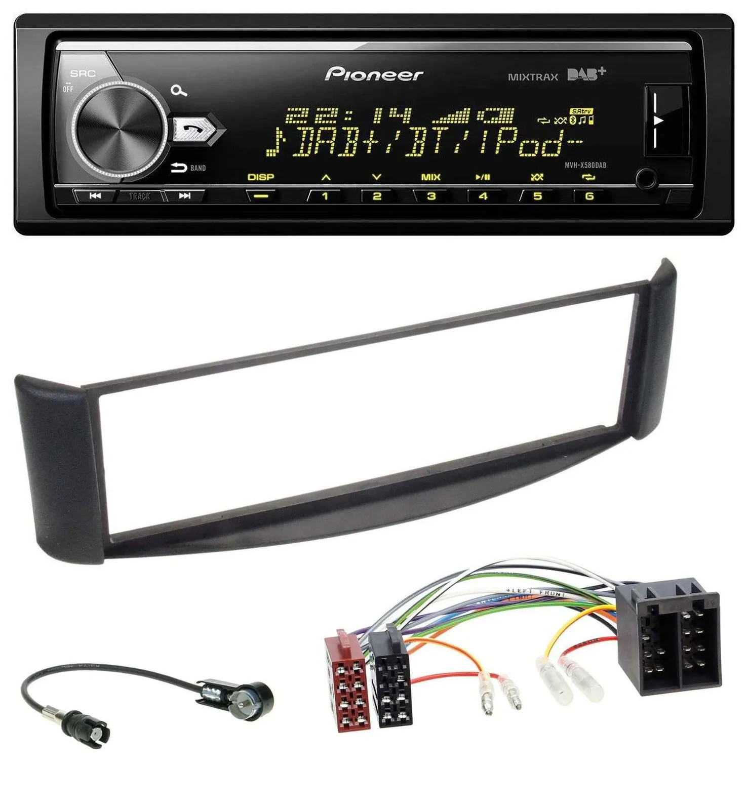 Pioneer Bluetooth USB DAB MP3 Autoradio für Smart ForTwo (1998-2007)