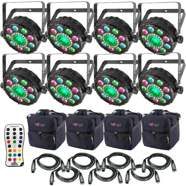 Светодиодный прибор Chauvet DJ FXpar 9 Compact с аксессуарами (8 штук)