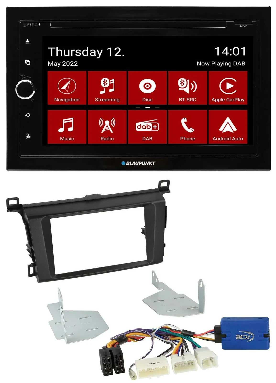 Blaupunkt MP3 DVD Bluetooth DAB 2DIN USB Autoradio für Toyota RAV 4 (ab 2013)
